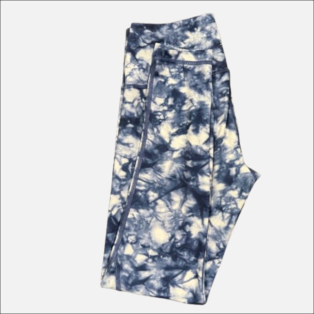 Athleta Salutation Powervita Athleisure Blue Marble Leggings (Size XS)